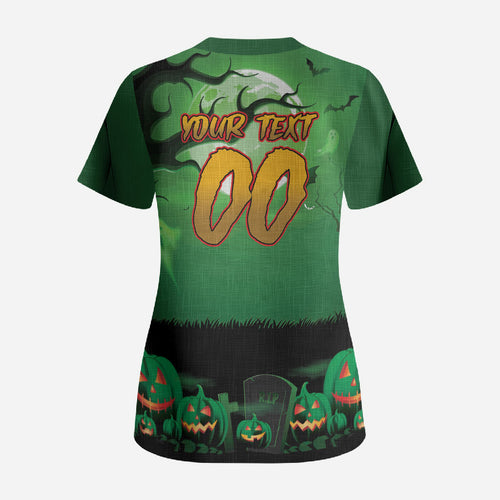 Custom Halloween South Sydney Rabbitohs Scrub Top Spooky Australia Mascot Rugby