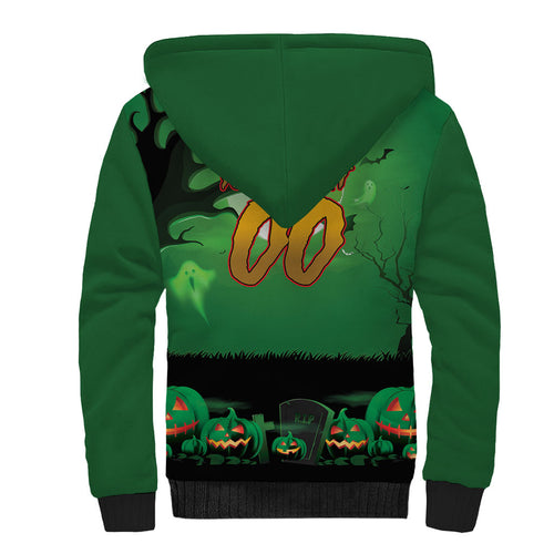 Custom Halloween South Sydney Rabbitohs Sherpa Hoodie Spooky Australia Mascot Rugby
