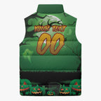 Custom Halloween South Sydney Rabbitohs Sleeveless Puffer Jacket Spooky Australia Mascot Rugby