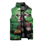 Custom Halloween South Sydney Rabbitohs Sleeveless Puffer Jacket Spooky Australia Mascot Rugby
