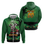 Custom Halloween South Sydney Rabbitohs Zip Hoodie Spooky Australia Mascot Rugby
