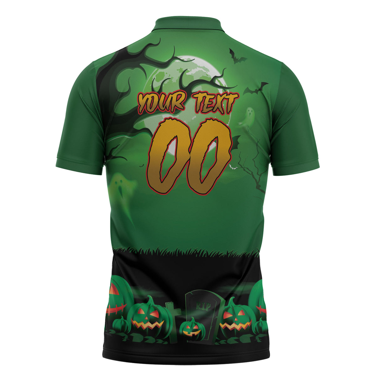 Custom Halloween South Sydney Rabbitohs Zipper Polo Shirt Spooky Australia Mascot Rugby