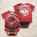 Custom Halloween St George Illawarra Dragons Baby Onesie Spooky Australia Mascot Rugby