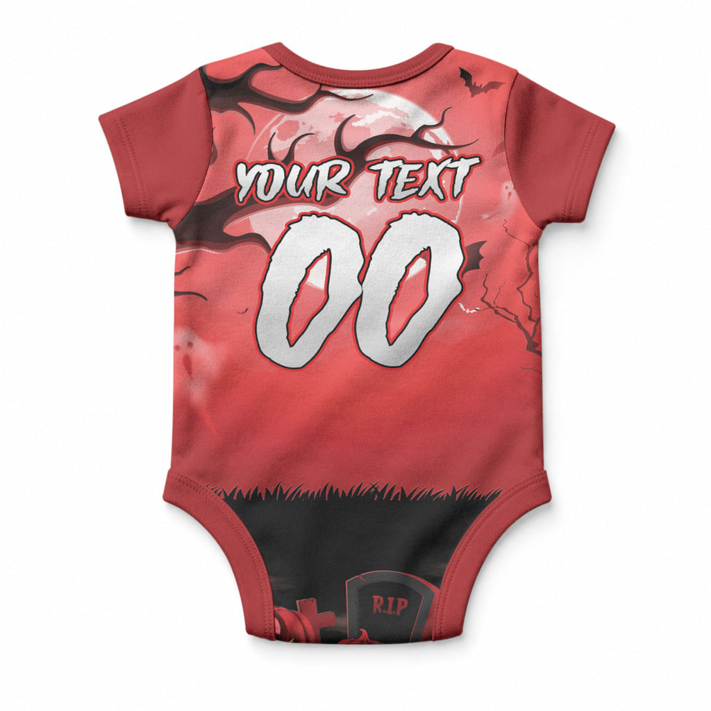 Custom Halloween St George Illawarra Dragons Baby Onesie Spooky Australia Mascot Rugby