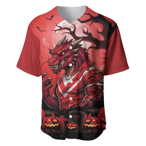 Custom Halloween St George Illawarra Dragons Baseball Jersey Spooky Australia Mascot Rugby