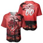 Custom Halloween St George Illawarra Dragons Baseball Jersey Spooky Australia Mascot Rugby