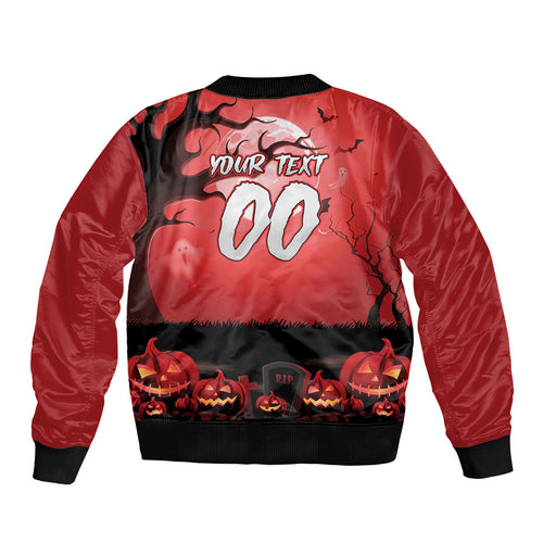 Custom Halloween St George Illawarra Dragons Bomber Jacket Spooky Australia Mascot Rugby