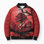 Custom Halloween St George Illawarra Dragons Bomber Puffer Jacket Spooky Australia Mascot Rugby