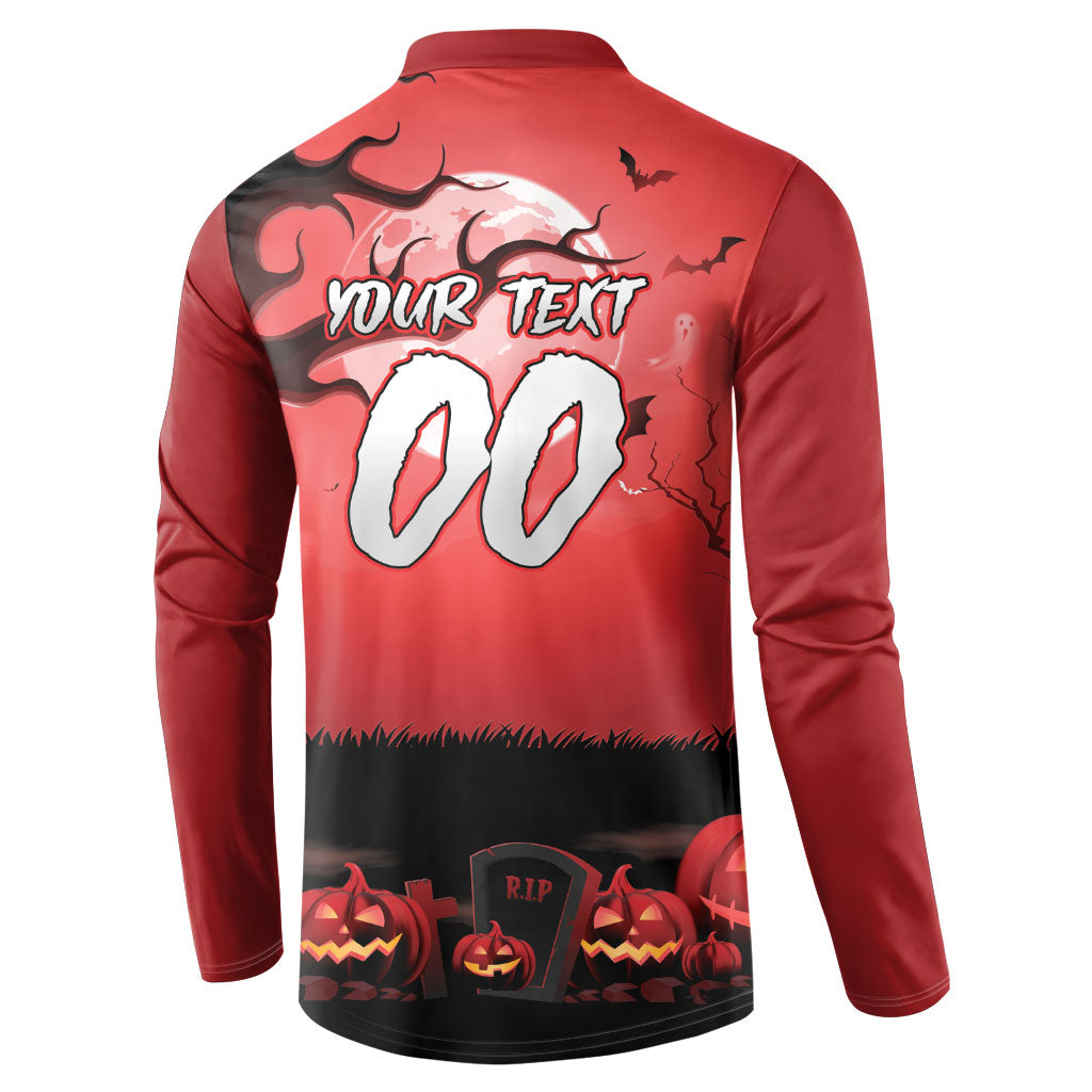 Custom Halloween St George Illawarra Dragons Button Sweatshirt Spooky Australia Mascot Rugby
