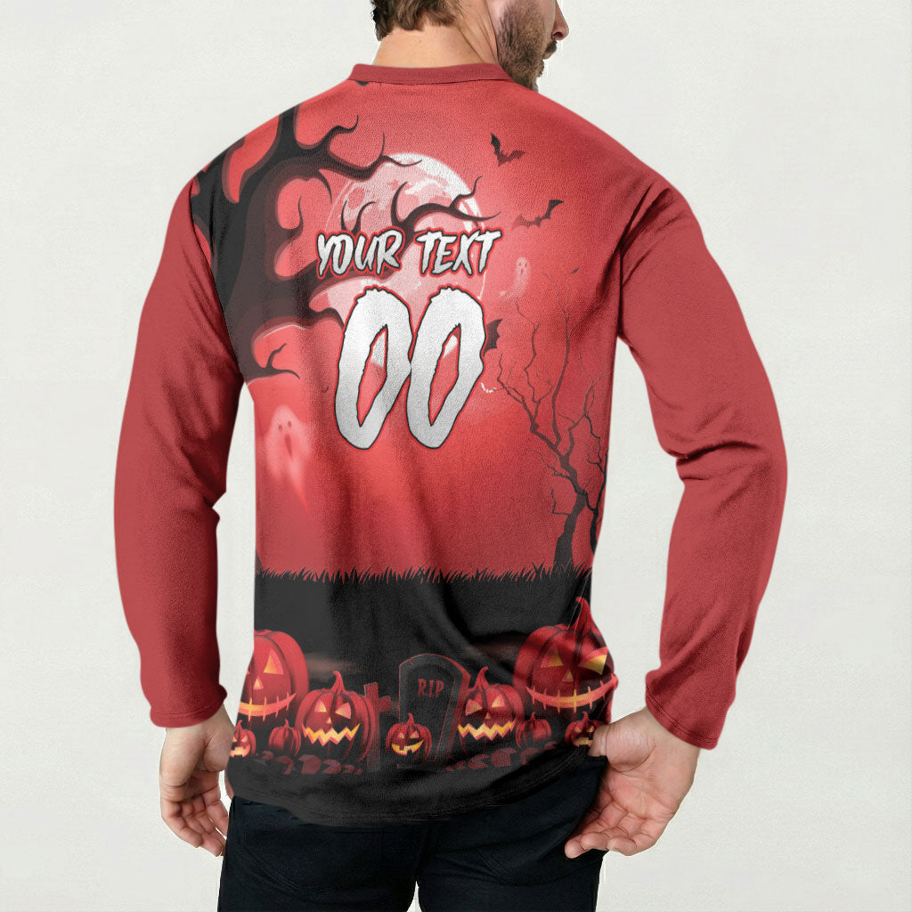 Custom Halloween St George Illawarra Dragons Button Sweatshirt Spooky Australia Mascot Rugby