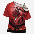Custom Halloween St George Illawarra Dragons Cross Shoulder Shirt Spooky Australia Mascot Rugby
