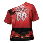 Custom Halloween St George Illawarra Dragons Cross Shoulder Shirt Spooky Australia Mascot Rugby