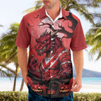 Custom Halloween St George Illawarra Dragons Hawaiian Shirt Spooky Australia Mascot Rugby