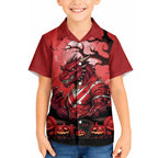 Custom Halloween St George Illawarra Dragons Hawaiian Shirt Spooky Australia Mascot Rugby