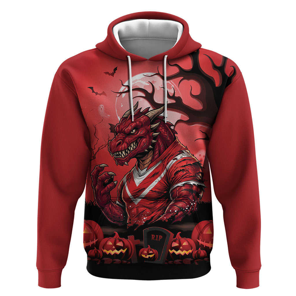 Custom Halloween St George Illawarra Dragons Hoodie Spooky Australia Mascot Rugby