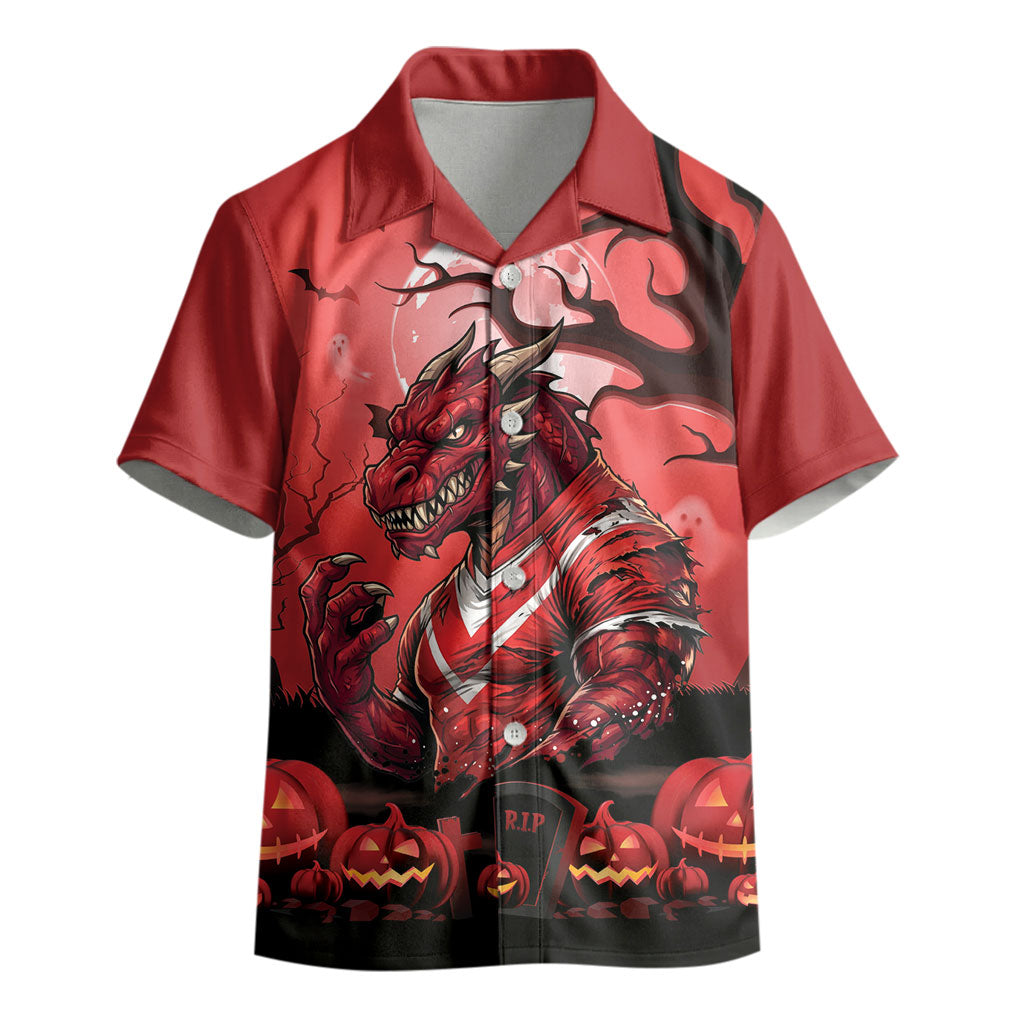 Custom Halloween St George Illawarra Dragons Kid Hawaiian Shirt Spooky Australia Mascot Rugby