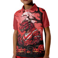 Custom Halloween St George Illawarra Dragons Kid Polo Shirt Spooky Australia Mascot Rugby