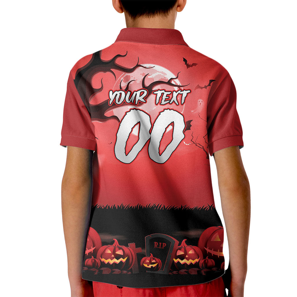 Custom Halloween St George Illawarra Dragons Kid Polo Shirt Spooky Australia Mascot Rugby