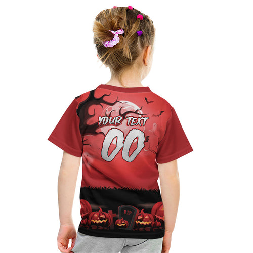 Custom Halloween St George Illawarra Dragons Kid T Shirt Spooky Australia Mascot Rugby