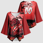 Custom Halloween St George Illawarra Dragons Kimono Sleeve Blouse Spooky Australia Mascot Rugby