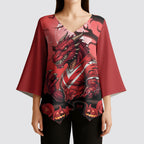 Custom Halloween St George Illawarra Dragons Kimono Sleeve Blouse Spooky Australia Mascot Rugby