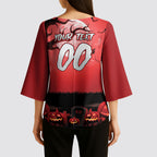 Custom Halloween St George Illawarra Dragons Kimono Sleeve Blouse Spooky Australia Mascot Rugby