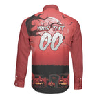 Custom Halloween St George Illawarra Dragons Long Sleeve Button Shirt Spooky Australia Mascot Rugby