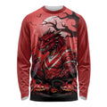 Custom Halloween St George Illawarra Dragons Long Sleeve Shirt Spooky Australia Mascot Rugby