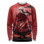 Custom Halloween St George Illawarra Dragons Long Sleeve Shirt Spooky Australia Mascot Rugby