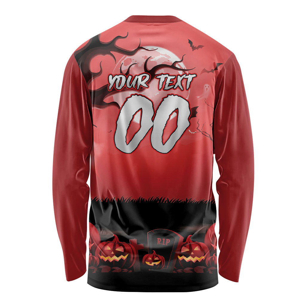 Custom Halloween St George Illawarra Dragons Long Sleeve Shirt Spooky Australia Mascot Rugby