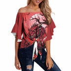 Custom Halloween St George Illawarra Dragons Off Shoulder Wrap Waist Top Spooky Australia Mascot Rugby
