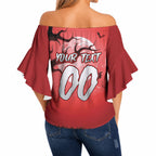 Custom Halloween St George Illawarra Dragons Off Shoulder Wrap Waist Top Spooky Australia Mascot Rugby