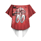 Custom Halloween St George Illawarra Dragons Off Shoulder Wrap Waist Top Spooky Australia Mascot Rugby