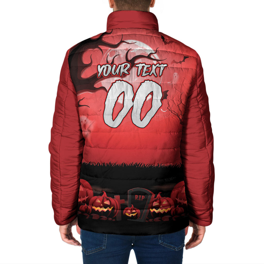 Custom Halloween St George Illawarra Dragons Padded Jacket Spooky Australia Mascot Rugby