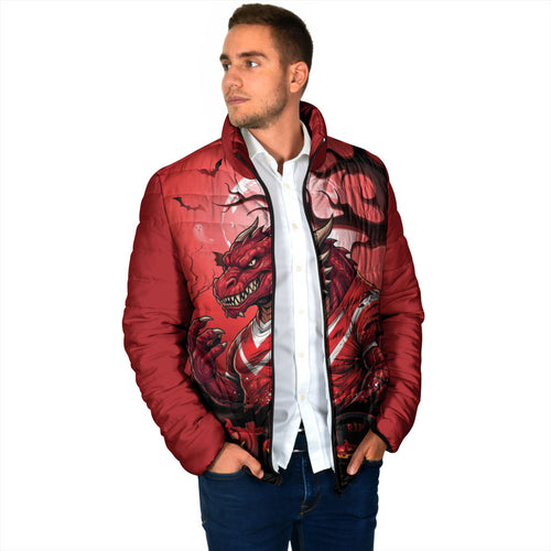 Custom Halloween St George Illawarra Dragons Padded Jacket Spooky Australia Mascot Rugby