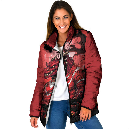 Custom Halloween St George Illawarra Dragons Padded Jacket Spooky Australia Mascot Rugby