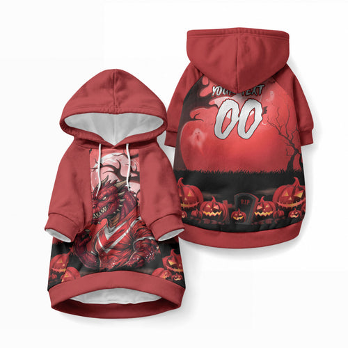 Custom Halloween St George Illawarra Dragons Pet Hoodie Spooky Australia Mascot Rugby