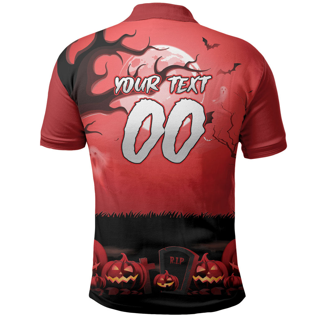Custom Halloween St George Illawarra Dragons Polo Shirt Spooky Australia Mascot Rugby