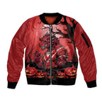 Custom Halloween St George Illawarra Dragons Sleeve Zip Bomber Jacket Spooky Australia Mascot Rugby