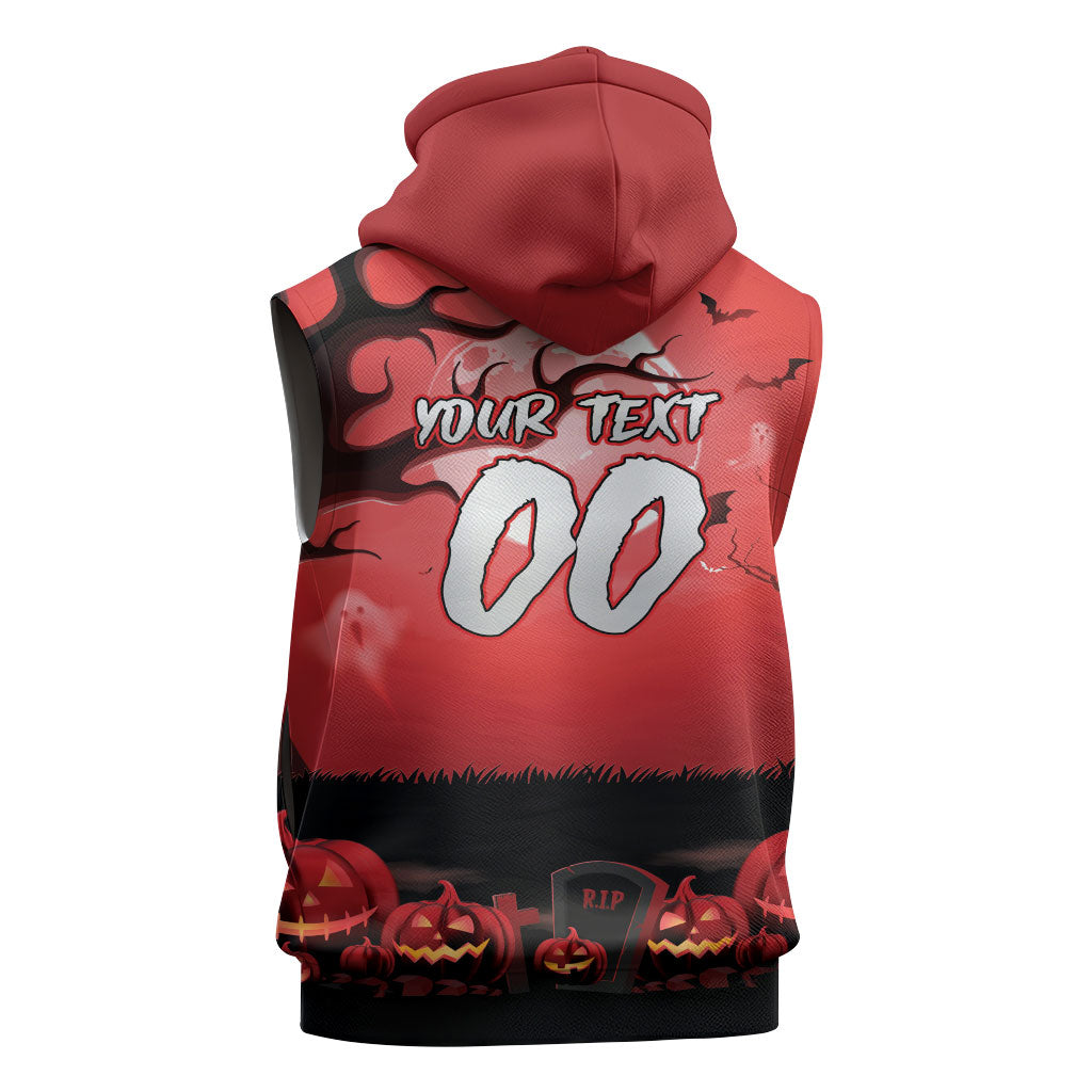 Custom Halloween St George Illawarra Dragons Sleeveless Hoodie Spooky Australia Mascot Rugby