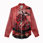 Custom Halloween St George Illawarra Dragons Women Casual Shirt Spooky Australia Mascot Rugby