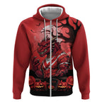 Custom Halloween St George Illawarra Dragons Zip Hoodie Spooky Australia Mascot Rugby