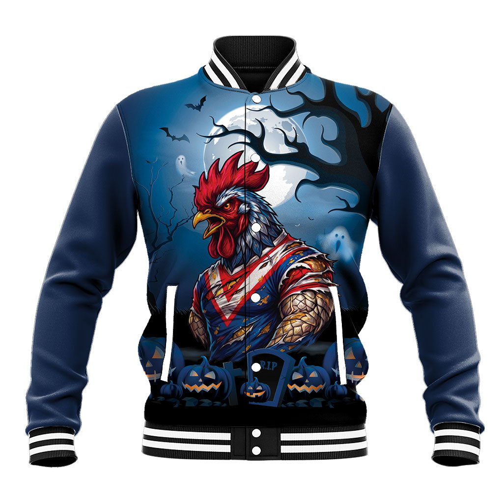 Custom Halloween Sydney Roosters Baseball Jacket Spooky Australia Mascot Rugby