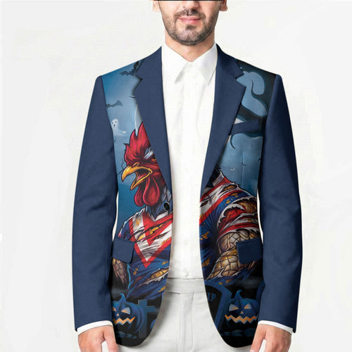 Custom Halloween Sydney Roosters Blazer Spooky Australia Mascot Rugby