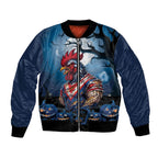 Custom Halloween Sydney Roosters Bomber Jacket Spooky Australia Mascot Rugby