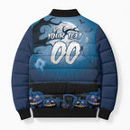 Custom Halloween Sydney Roosters Bomber Puffer Jacket Spooky Australia Mascot Rugby