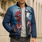 Custom Halloween Sydney Roosters Bomber Puffer Jacket Spooky Australia Mascot Rugby