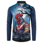 Custom Halloween Sydney Roosters Button Sweatshirt Spooky Australia Mascot Rugby