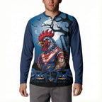 Custom Halloween Sydney Roosters Button Sweatshirt Spooky Australia Mascot Rugby