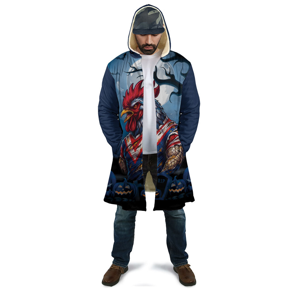 Custom Halloween Sydney Roosters Cloak Spooky Australia Mascot Rugby